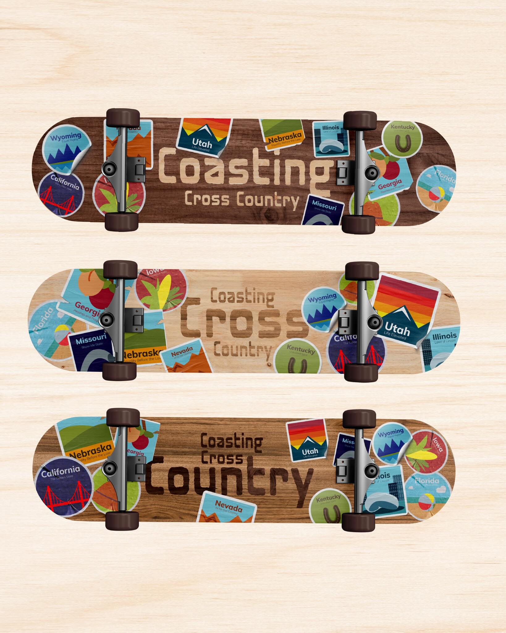 Coasting Cross Country skate decks