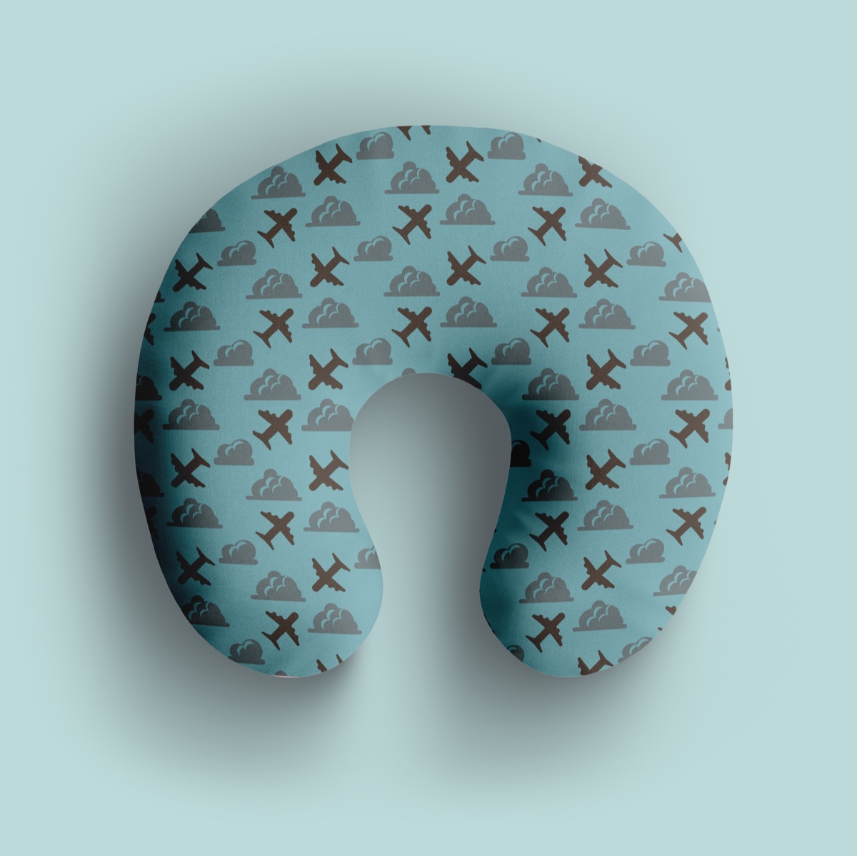 Plane pattern travel pillow
